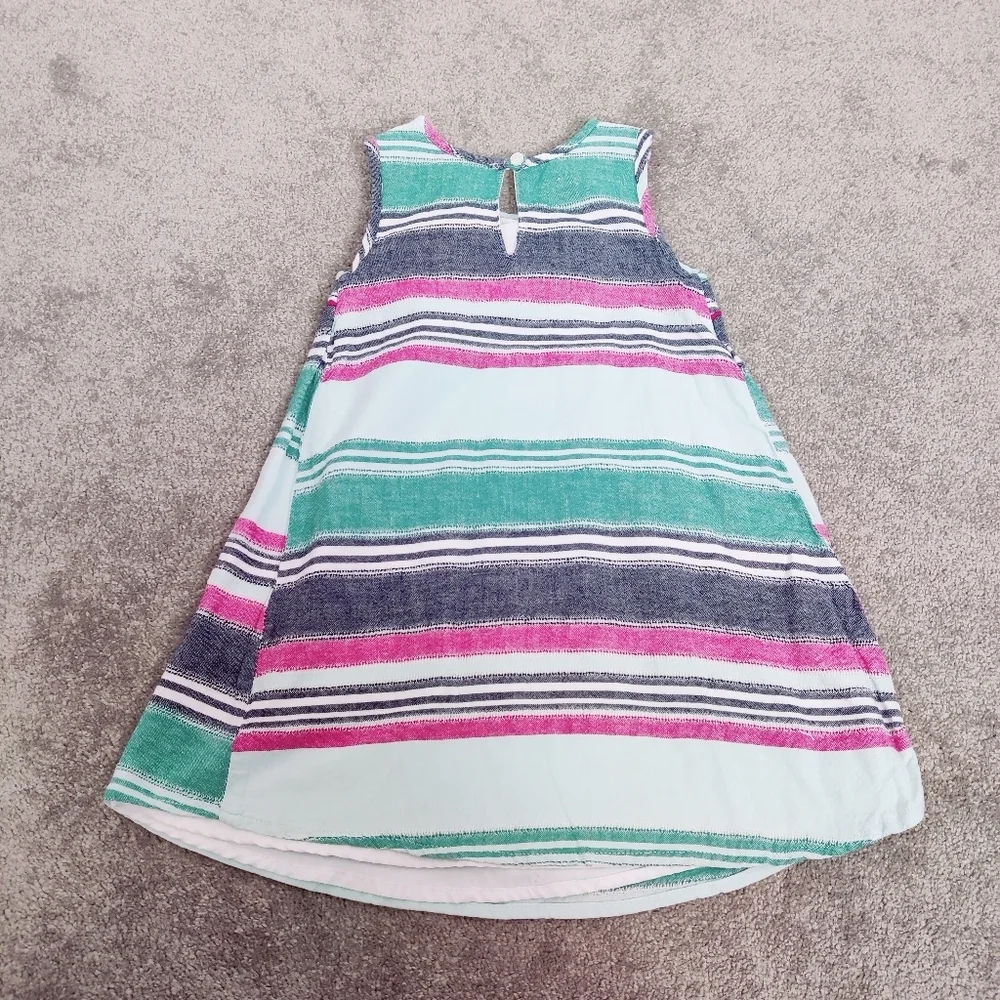 Joe Fresh Girl's Striped 100% Cotton Dress Size 5T Lined Bohemian Summer - Picture 7 of 9